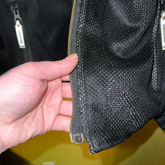 AGV Sport Motorcycle Vintage Mesh Armored Black Jacket Size L - Picture 8 of 14